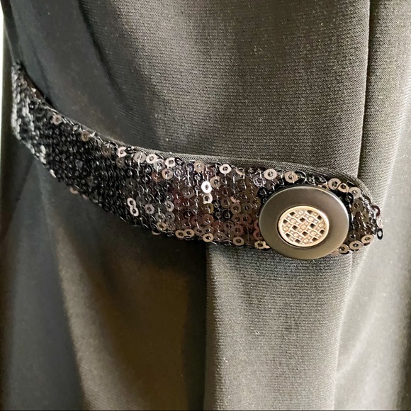 Travel Elegance Sequined Open Front Cardigan - Picture 3 of 5